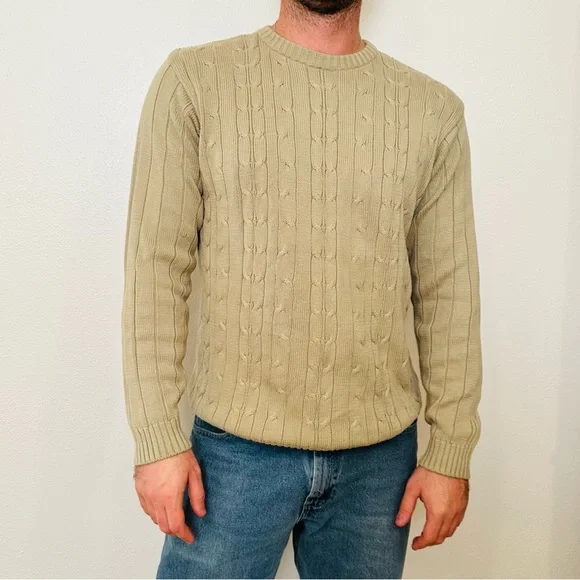 New Oscar De La Renta Classic Knit Crewneck Sweater
